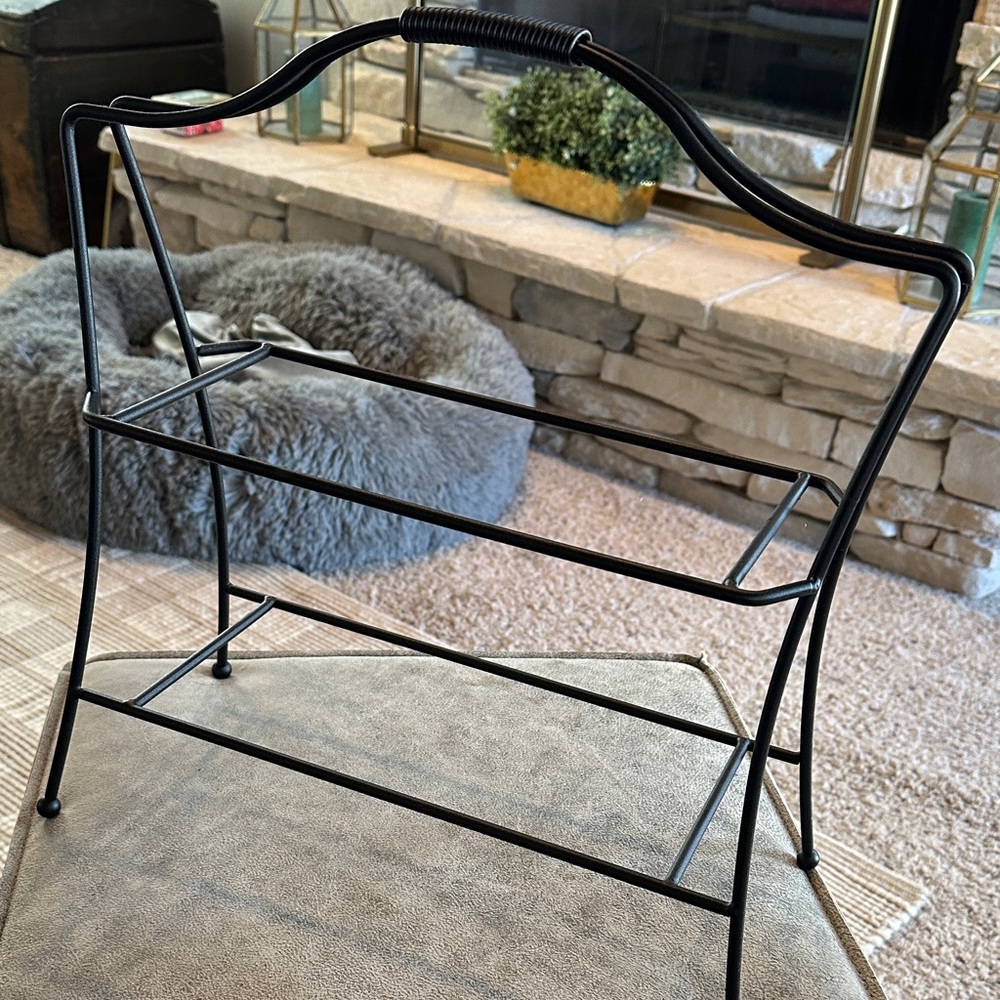 Southern Living At Home Black Metal Stand
